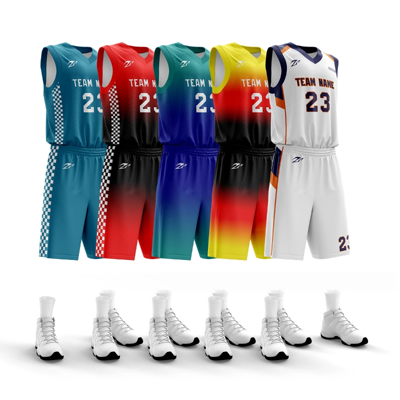 Free Design Basketball Wear Uniform Boy Full Sublimation Custom Logo Throwback Basketball Jersey for Kids Men
