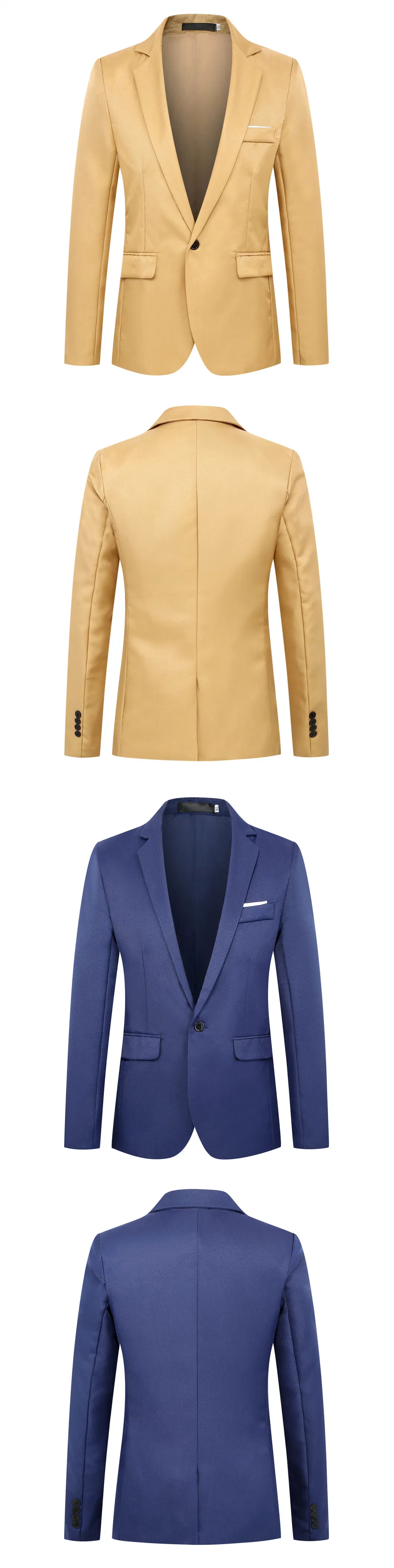 New Men&prime;s Suit Fashion Trend Inventory Casual Slim Fit Four Seasons Solid Color Small Suit Men&prime;s Outerwear