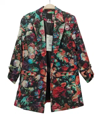 Women′s Fashionable Floral Print Suit