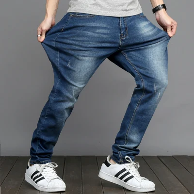 Men′s Jeans Plus Size Spring and Summer Stretch Thin Long Pants Wholesale
