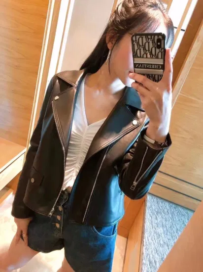 China Supplier Women Leather PU Jacket Outerwear Casual Jacket Female Winter Fashion Leather Jacket Women Motorcycle Winter Jacket Chaqueta De Motocicleta