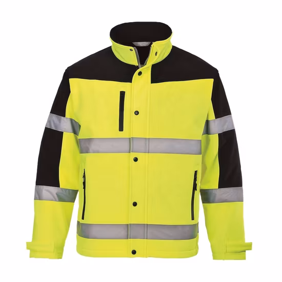 Protective Clothing Hi Viz Waterproof Polyester Highway Reflective Safety Jacket Meet En20471 Standard