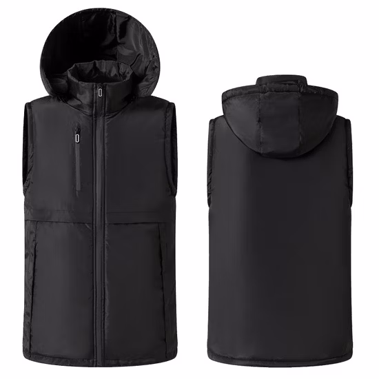 Men &prime; S Solid Full Zip Puffer Vest with Zipper Pockets
