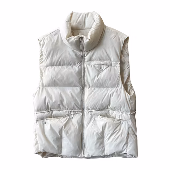 Men &prime; S Solid Full Zip Puffer Vest with Zipper Pockets