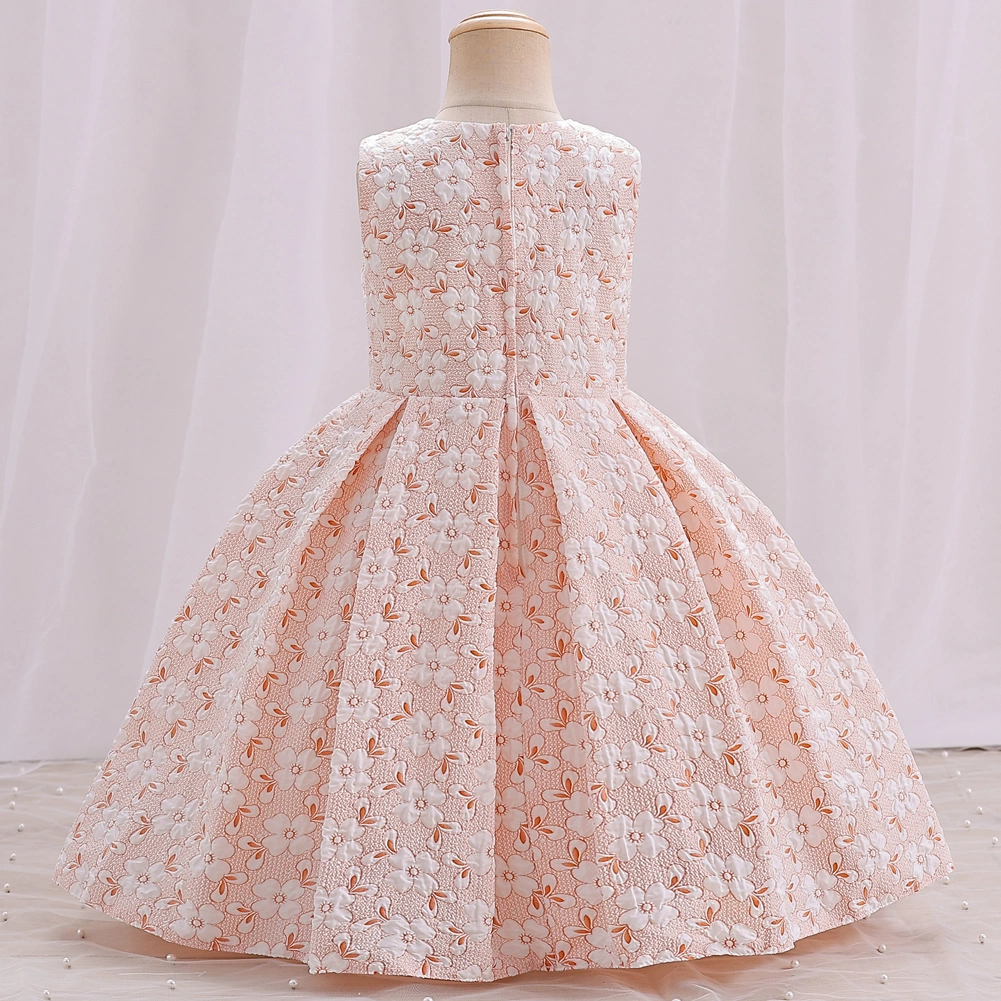 Baby Products Cute Fashion Clothes Kids Flower Sleeveless Clothing Children Wear V-Neck Girl Dress