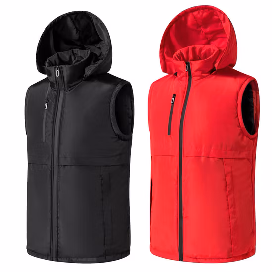Men &prime; S Solid Full Zip Puffer Vest with Zipper Pockets