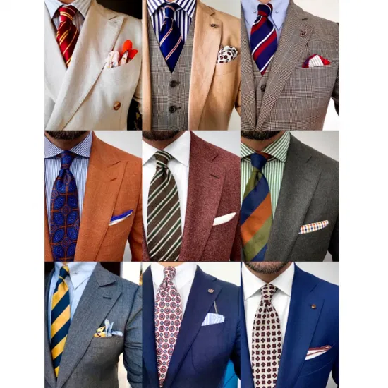 Tailor Made Blue Formal Men′ S Business Men′ S Suit Single Breasted Stripe Jacket