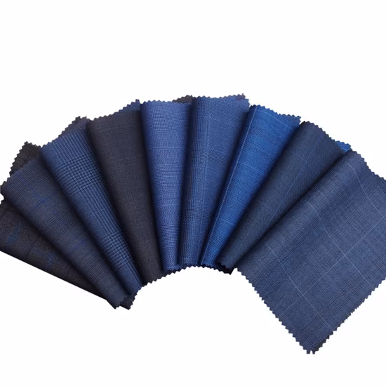 Tailor Made Blue Formal Men′ S Business Men′ S Suit Single Breasted Stripe Jacket