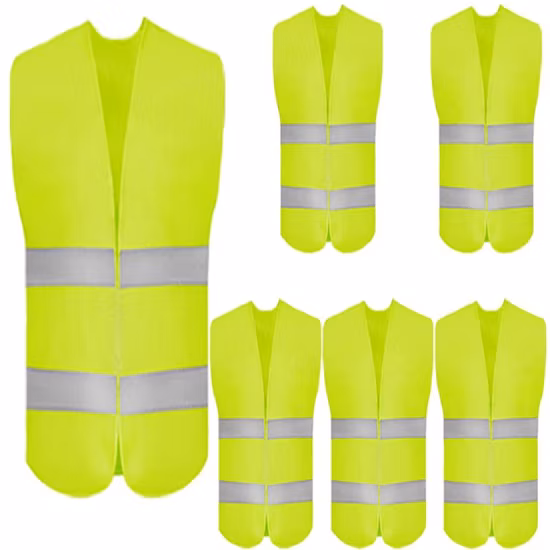 10%off Wholesale Safety Vests High Visibility Orange Clothing Outdoor Night Running Protective Construction Reflective Safety Workwear Vest