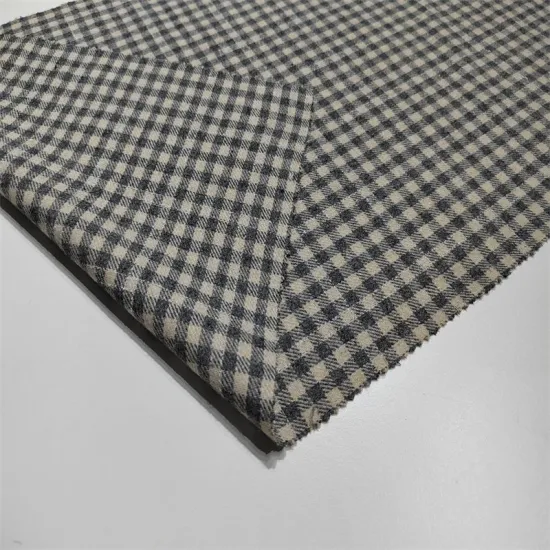 Simple Tetragonal Grid Man Coat Wool Fabric